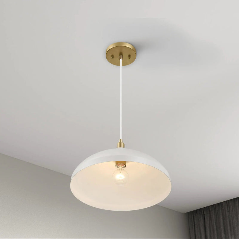 Astral - Single Light Pendant Lamp For Entrance Kitchen Island - Gold / White by HouseOfZazla