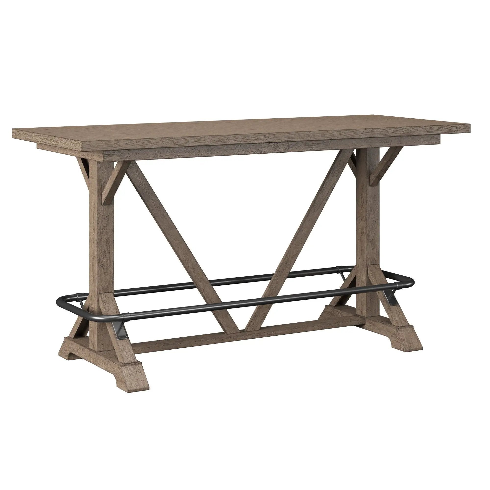 Bar Height Trestle Table - Brown by HouseOfZazla