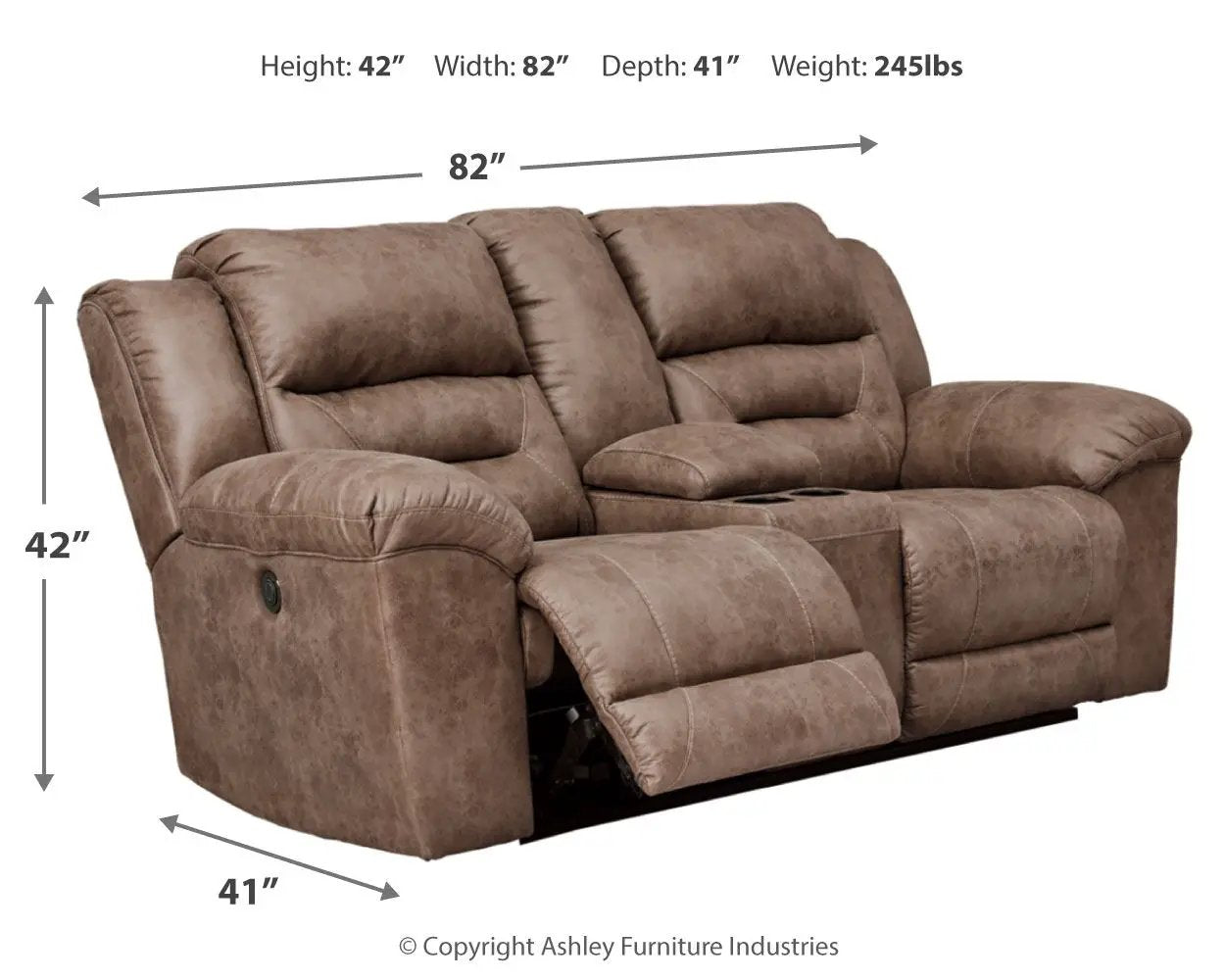 Stoneland - Power Reclining Loveseat by Unique Piece Furniture
