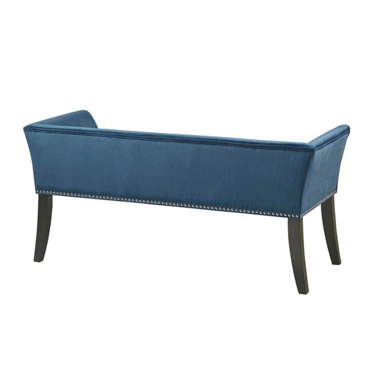 Welburn Upholstered Bench with Low Back and Flared Arms - Blue, Light Blue, or Beige, photo 27 of 32