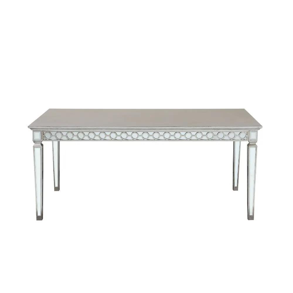 Varian - Dining Table - Mirrored & Antique Platinum by Unique Piece Furniture