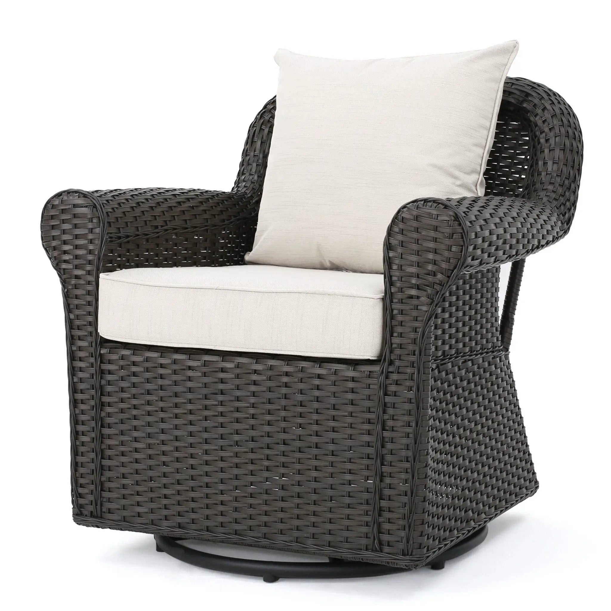 Amaya Outdoor Swivel Rocker Chair with Water Resistant Cushions by HouseOfZazla