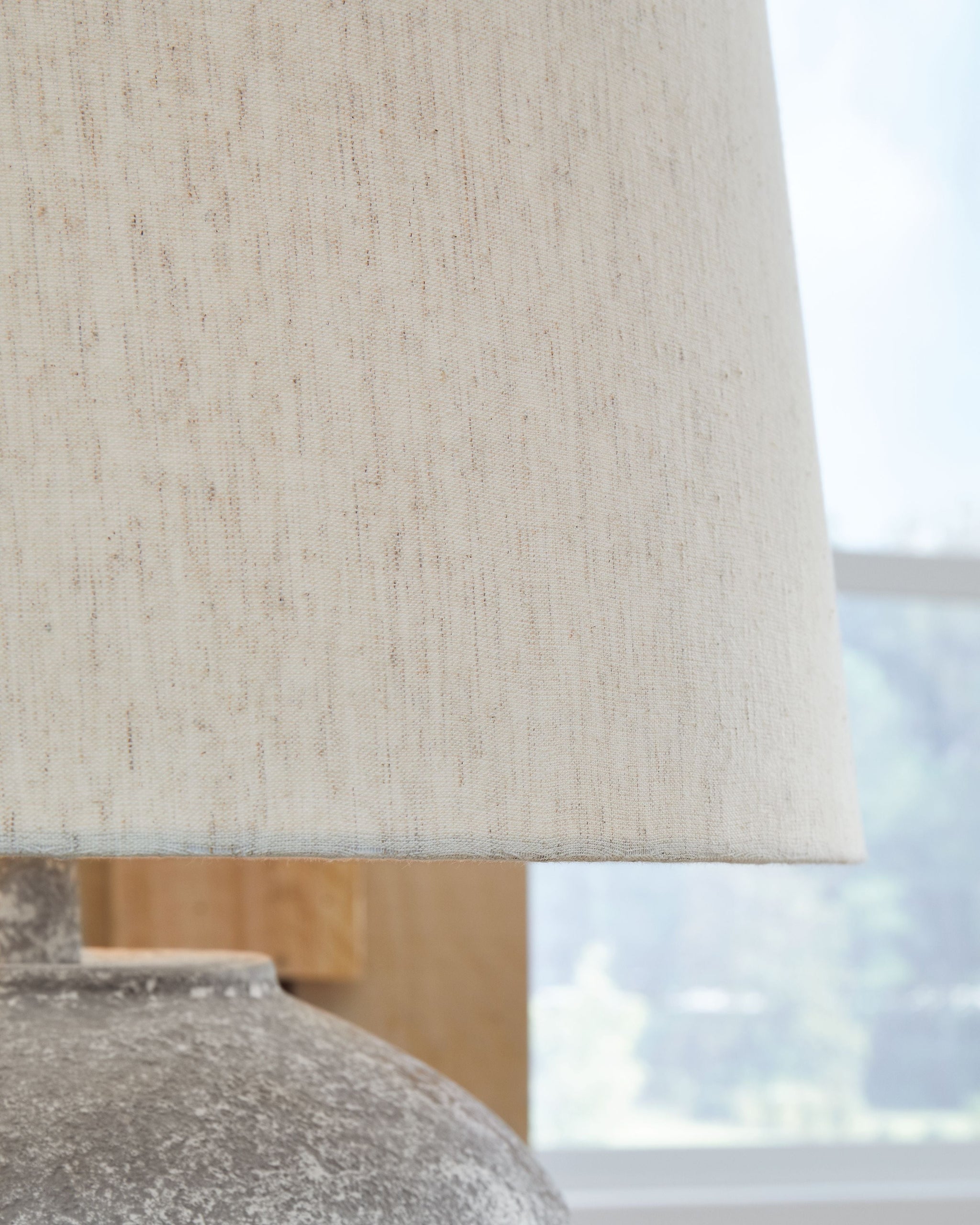 Dreward - Paper Table Lamp - Distressed Gray by Unique Piece Furniture