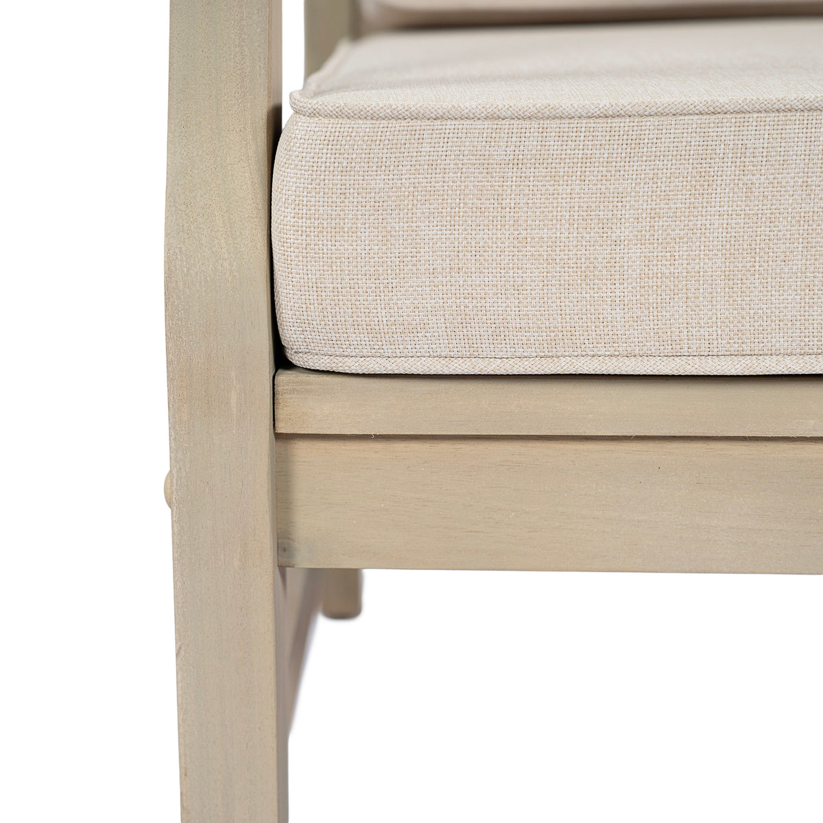 Acacia Wood Patio Armchair with Water-Resistant Fabric - Perla Left Armchair, photo 8 of 10