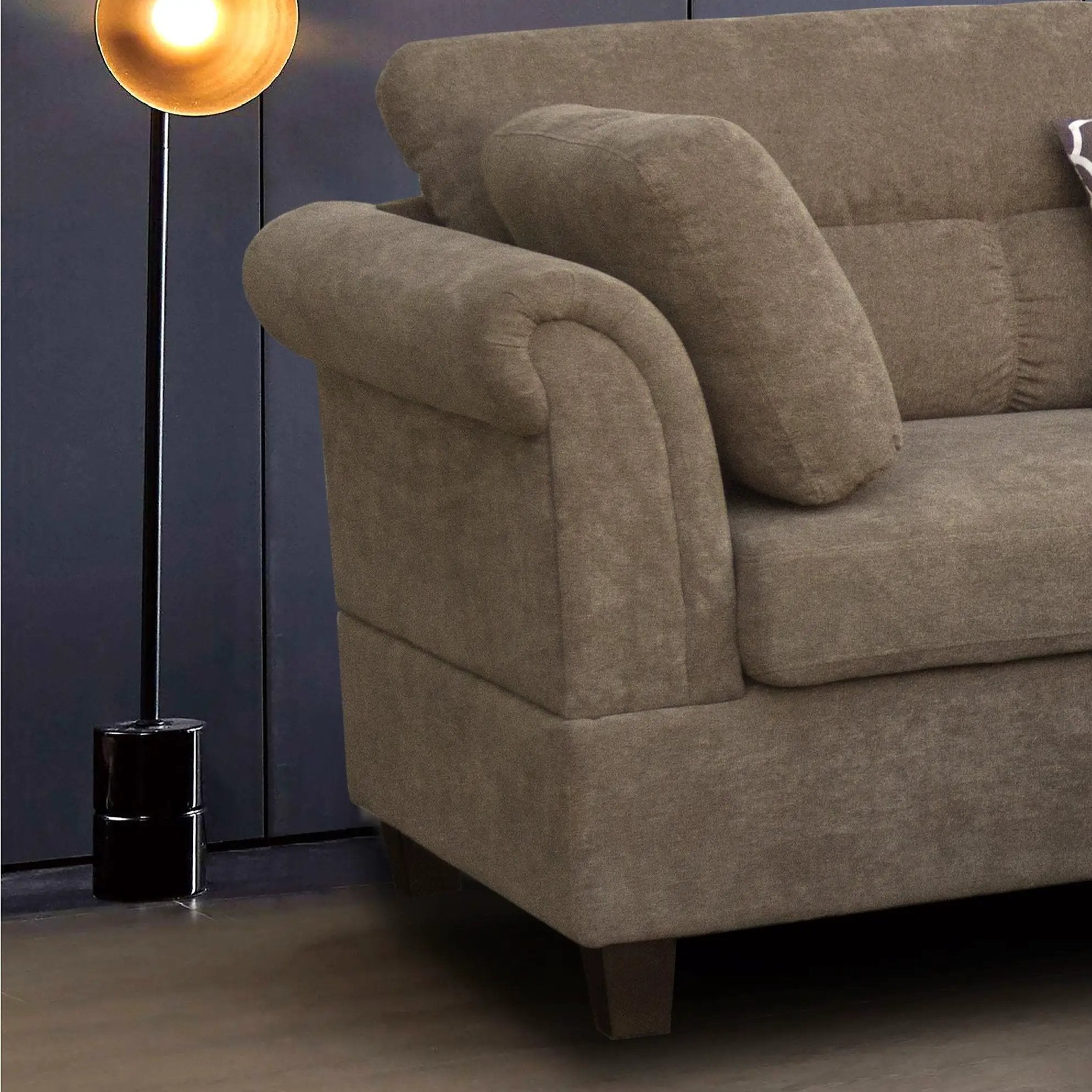 Diego - Fabric Sectional Sofa With Right Facing Chaise, Storage Ottoman, And 2 Accent Pillows by Unique Piece Furniture
