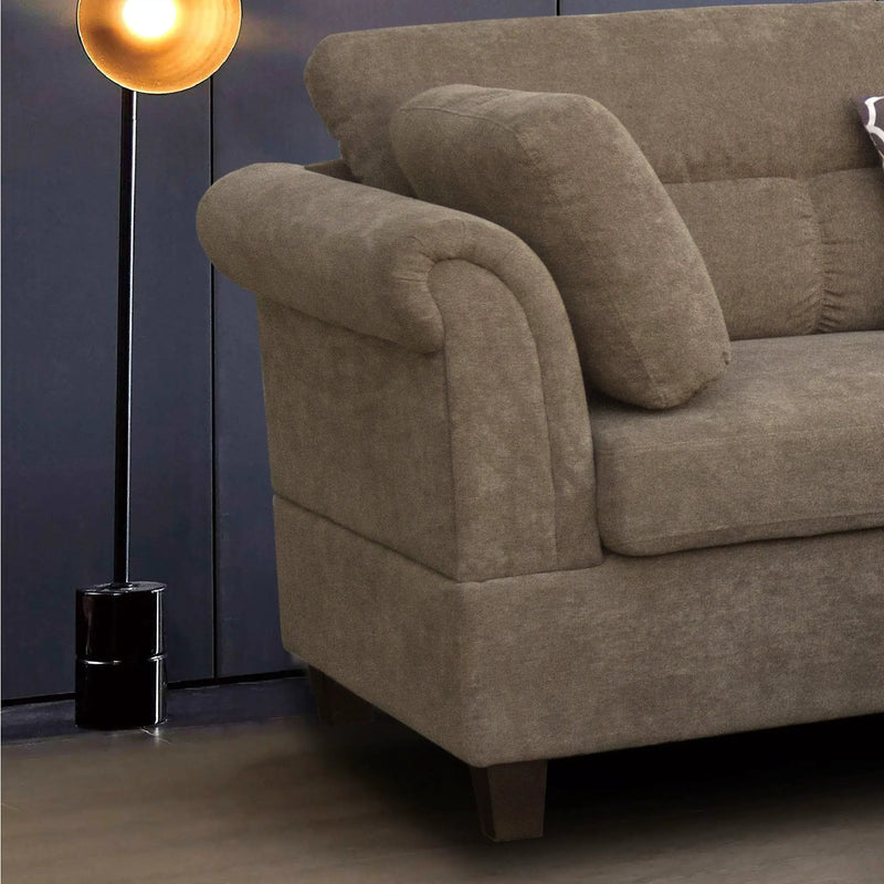 Diego - Fabric Sectional Sofa With Right Facing Chaise, Storage Ottoman, And 2 Accent Pillows by Unique Piece Furniture