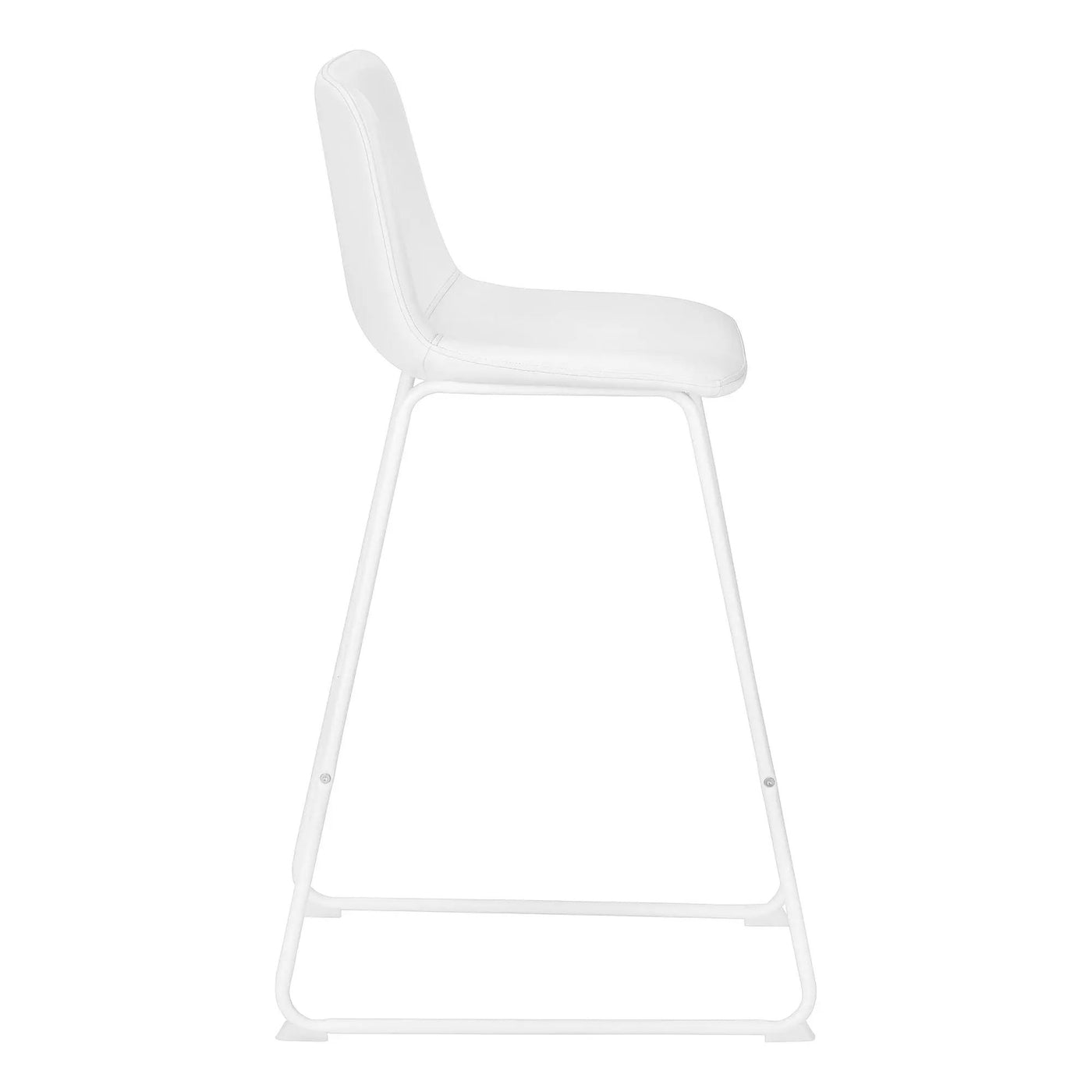 Bar Height Office Chair with Curved Backrest and Leather-Look Upholstery by HouseOfZazla
