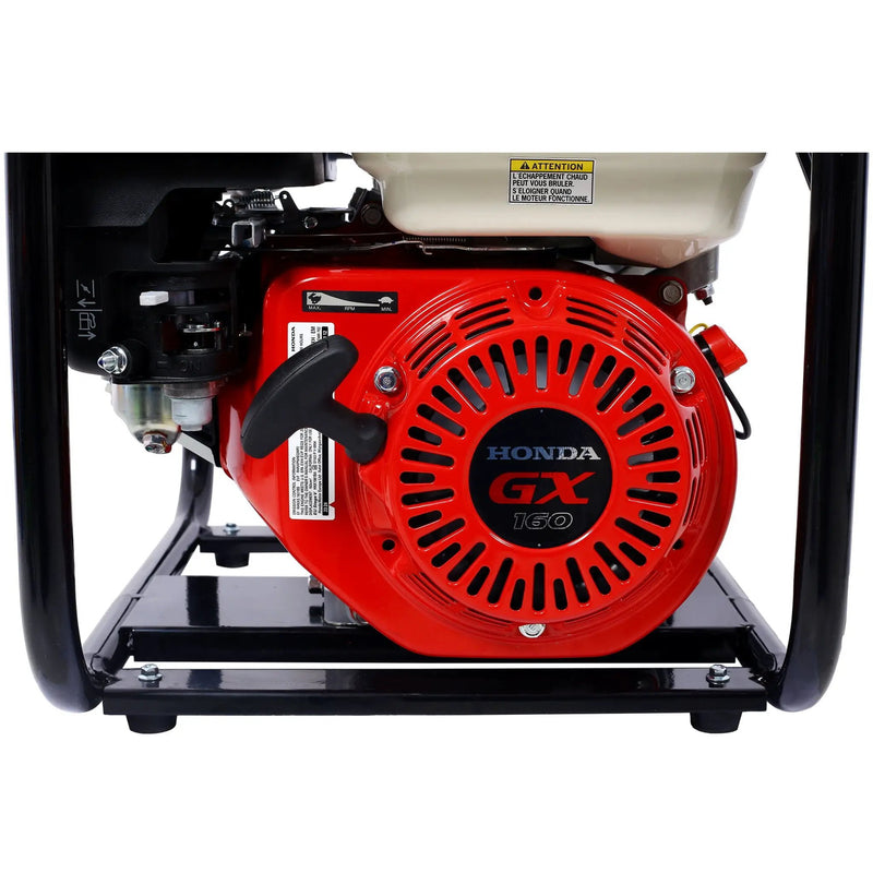 Honda - Gx160 Engine Water Pump 3" 264Gpm With 3In Npt Coupler And 25Ft Flat Hose, Aluminum - Black / Red by HouseOfZazla