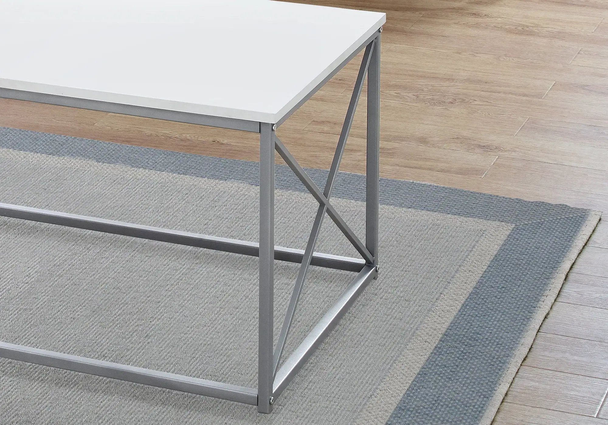 Table Set, Coffee, End, Side, Accent, Living Room, Contemporary, Modern (Set of 3) - White by Unique Piece Furniture