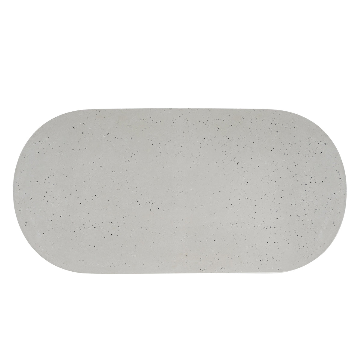 Ellis Oval 67.5" Modern Outdoor Concrete Dining Table with Terrazzo Top, photo 5 of 10