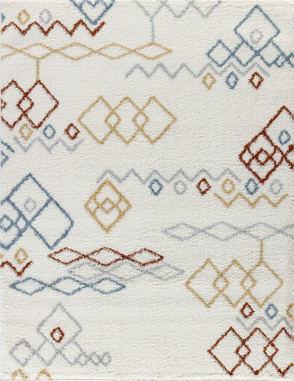 Loft Shag - 5' 3" X 7' Shaggy Area Rug, Polypropylene - Ivory by HouseOfZazla