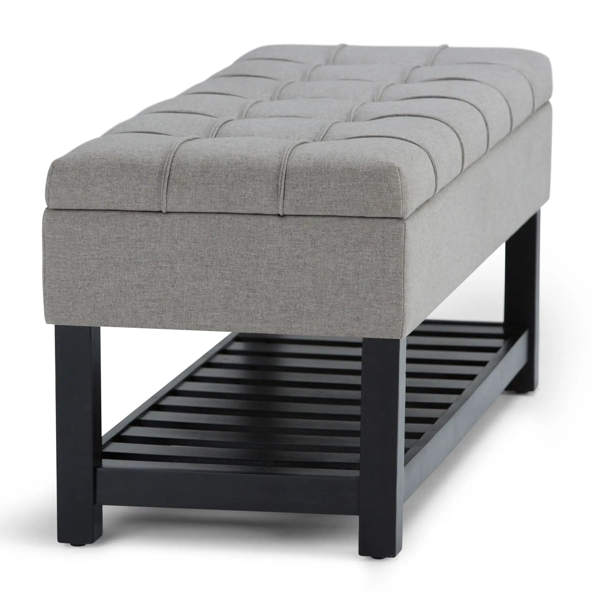 Saxon - Upholstered Transitional Storage Ottoman Bench by HouseOfZazla