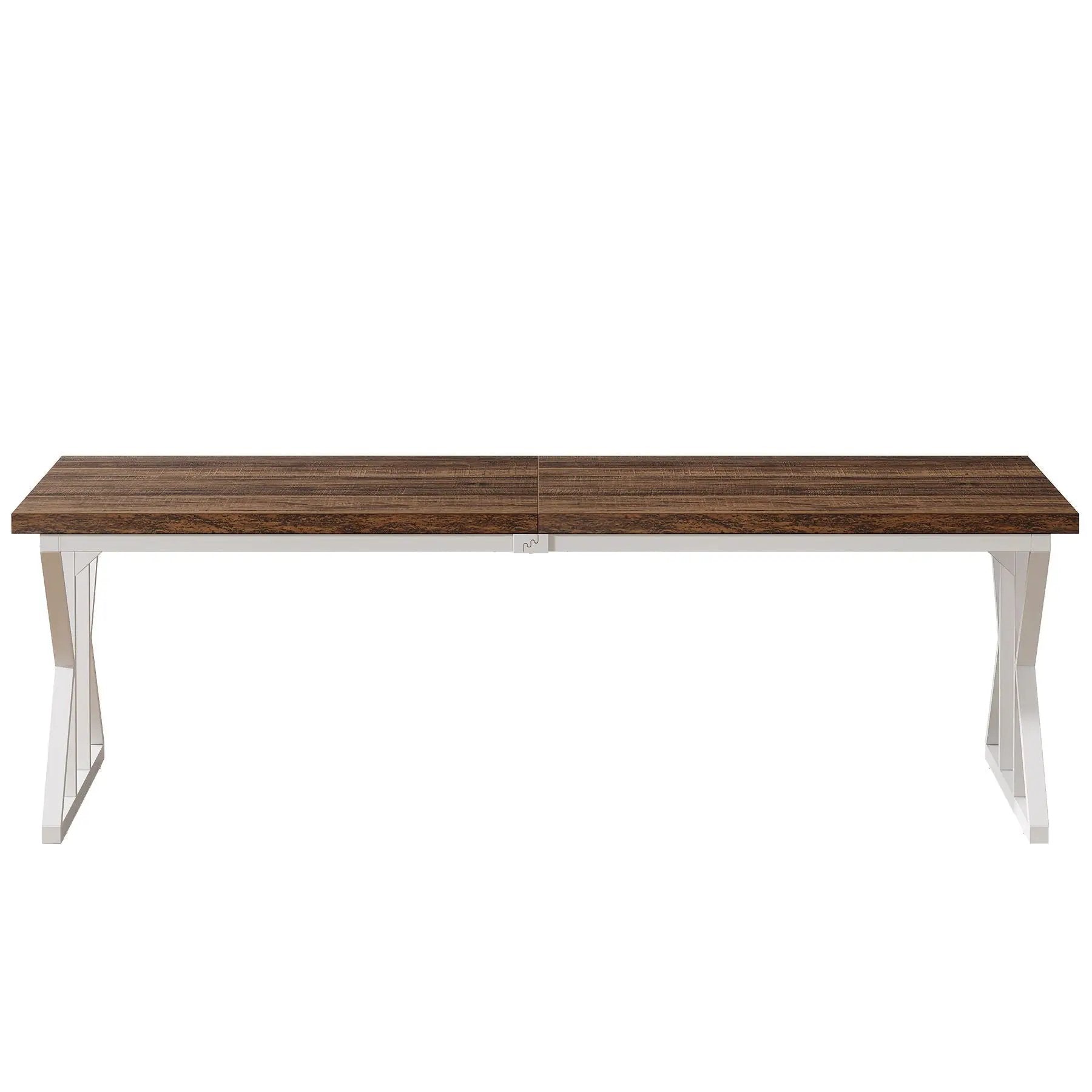 Rectangular Dining Table With X Trestle Metal Legs by HouseOfZazla