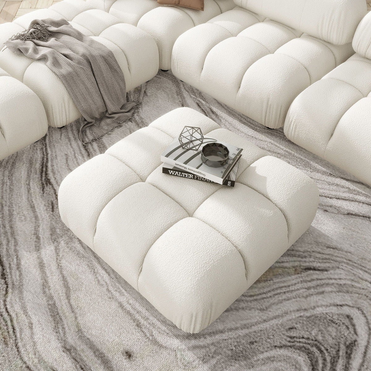 Bubble Modular Modern Cocktail Ottoman with High-Density Foam - Multiple Colors, photo 30 of 34