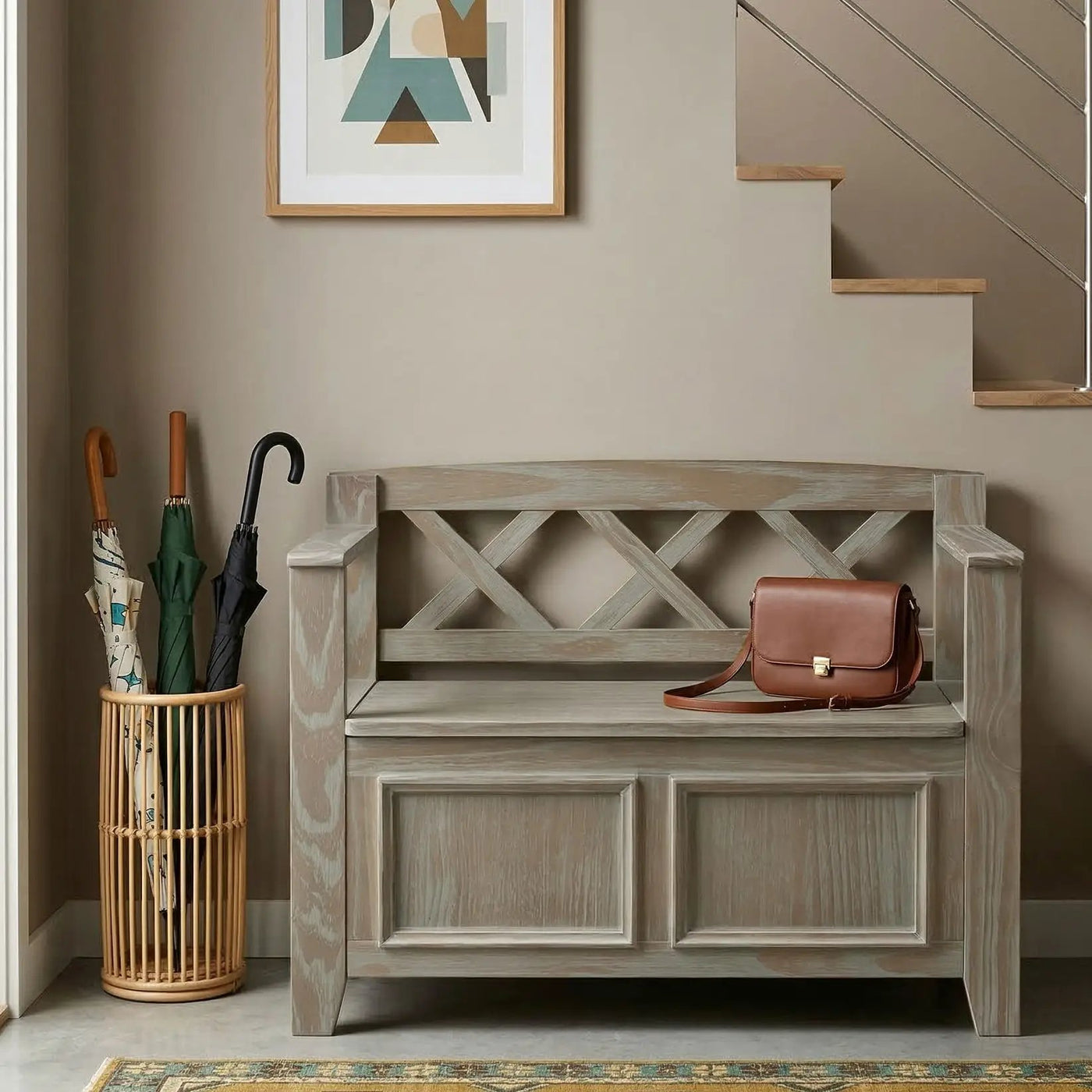 Amherst - Small Transitional Entryway Storage Bench by HouseOfZazla