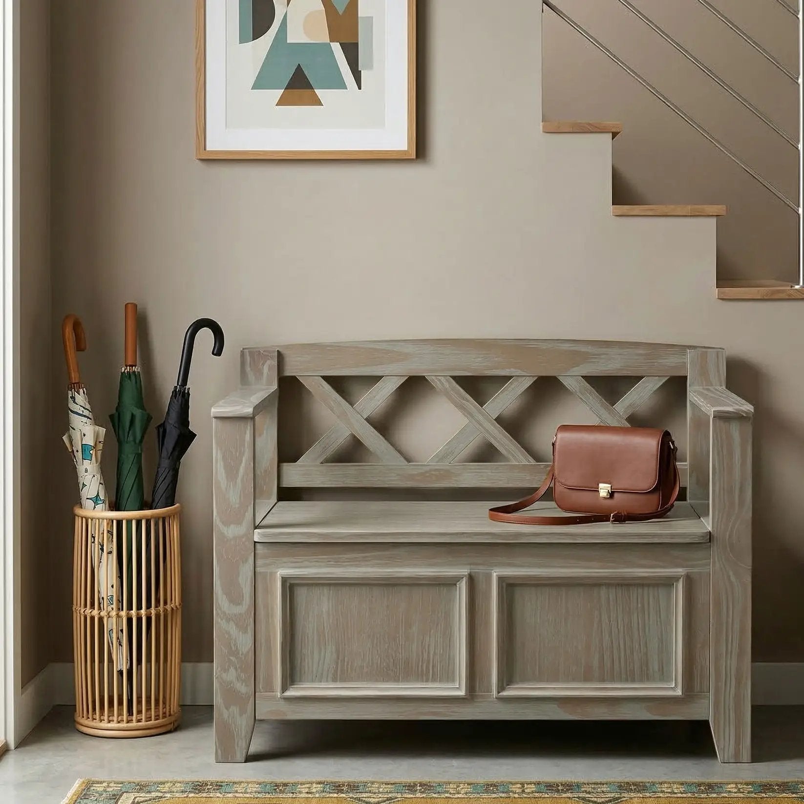 Amherst - Small Transitional Entryway Storage Bench by Unique Piece Furniture