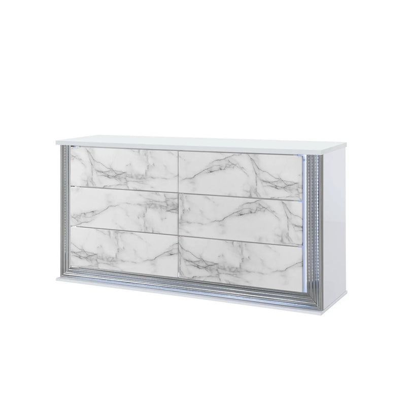 Moon - Dresser With LED Lighting - Marble