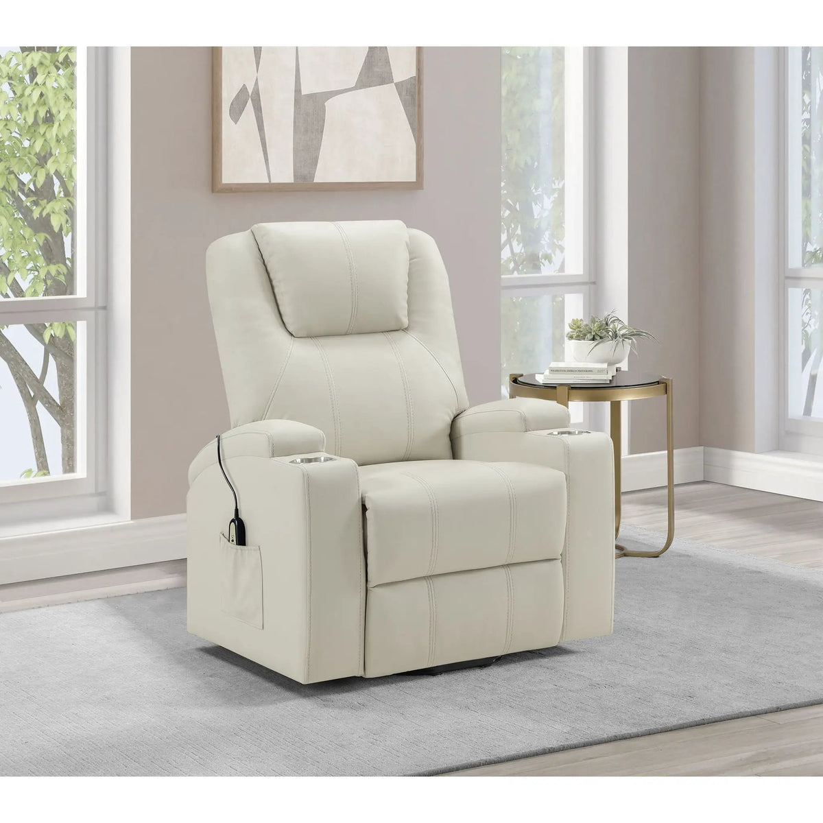 Macklin - Power Lift Massage Recliner With Heat And Dual Cupholders, photo 28 of 35