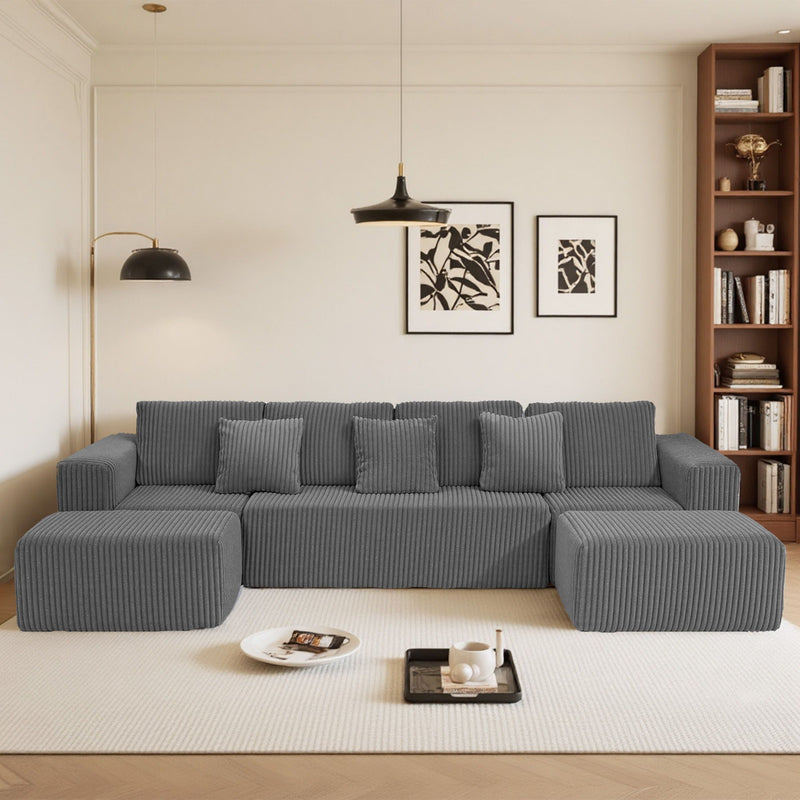 Modular U-Shaped Sectional Sofa With Reversible Design by HouseOfZazla