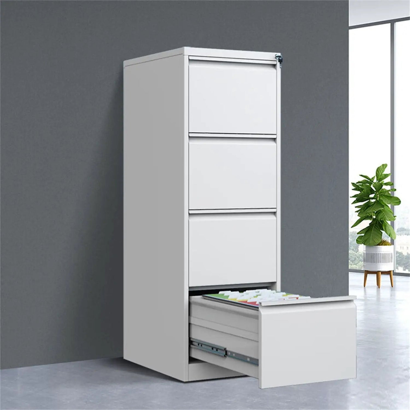 Durable Metal 3 Drawer File Cabinet With Lock For Office Storage by HouseOfZazla