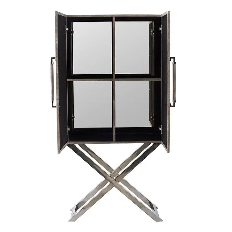 Cabinet - Silver - Faux Leather by HouseOfZazla