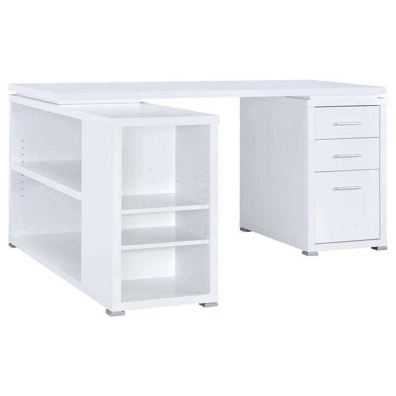 Yvette 60-inch 3-drawer L-Shape Computer Desk White by Unique Piece Furniture