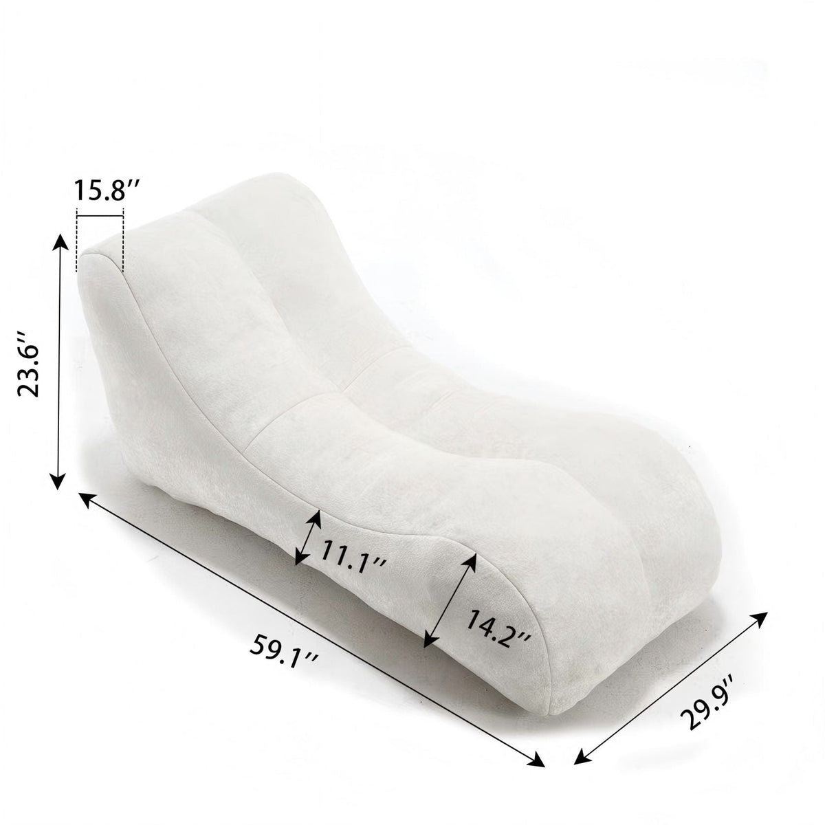 Bean Bag Sofa Chair with High Quality Sponge Filling - Fabric, photo 19 of 20