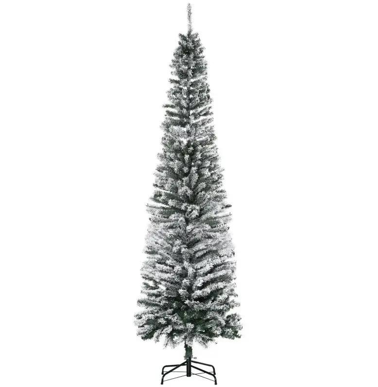 Flocked Christmas Tree with Faux Snow and Dense Branches by HouseOfZazla