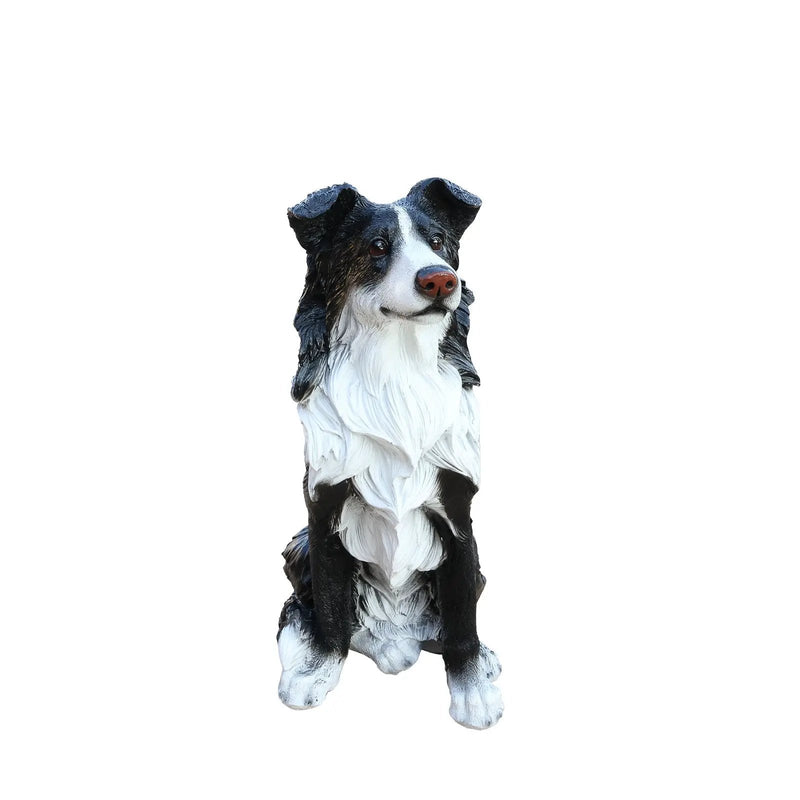 Outdoor Garden Border Collie Dog Statue Greeter by HouseOfZazla