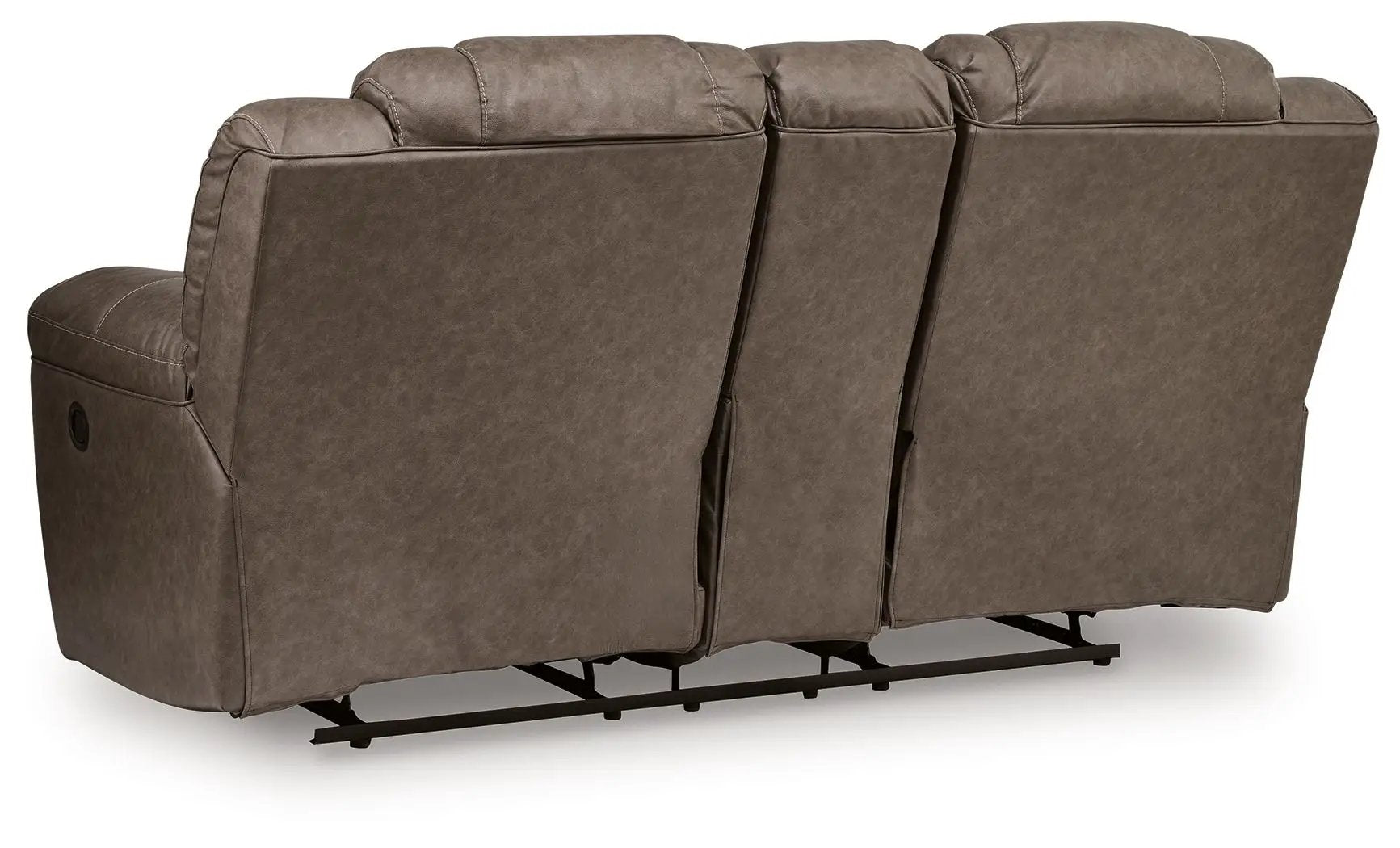 Lowilla - Double Reclining Loveseat With Console - Driftwood by Unique Piece Furniture