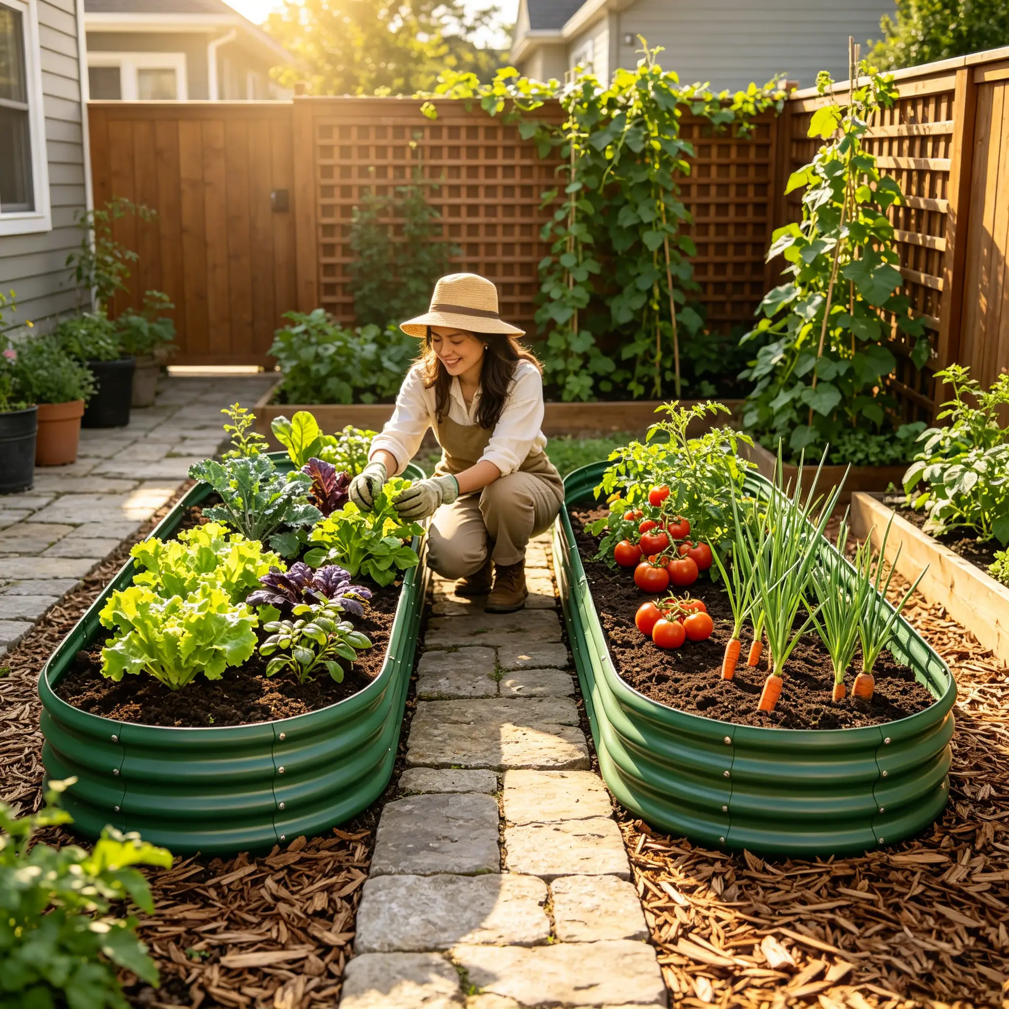 Galvanized Raised Garden Bed 8x4x1ft by HouseOfZazla