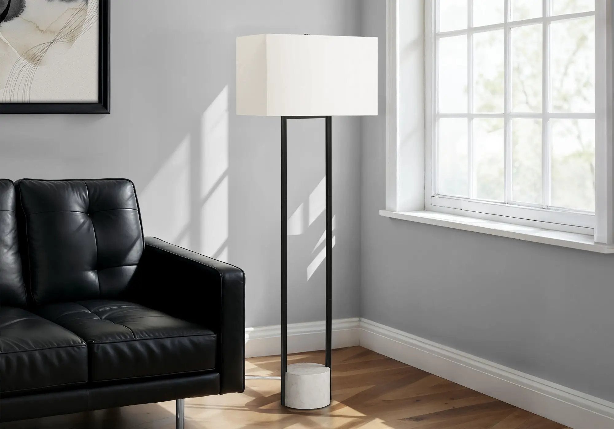 Lighting, Floor Lamp, Contemporary - Black / Beige by HouseOfZazla