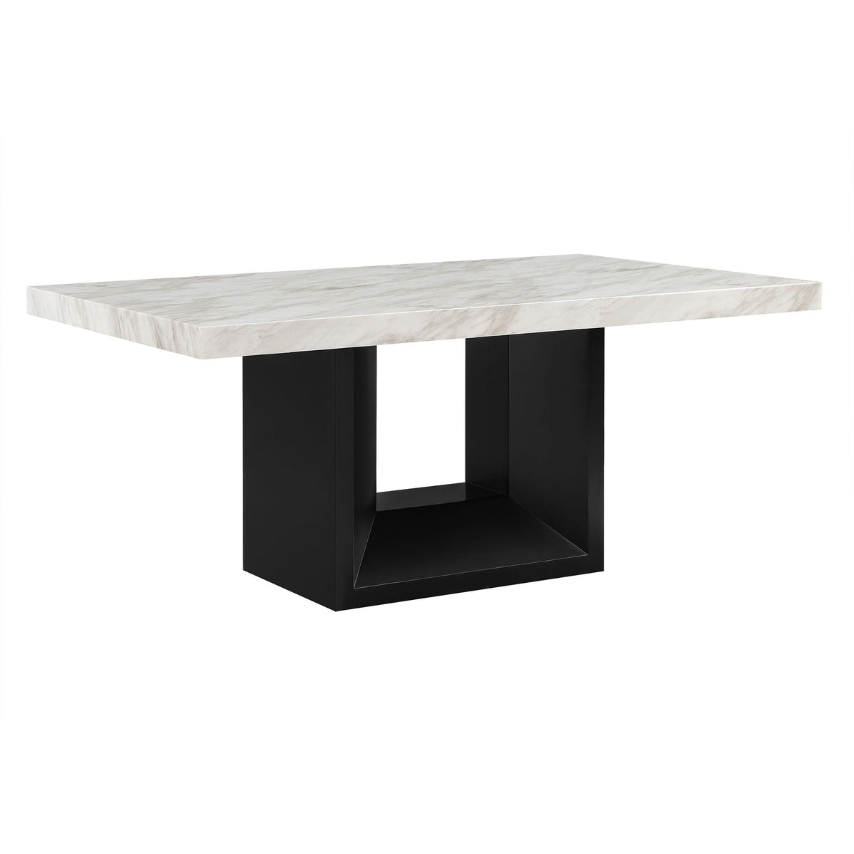 Sheena Dining Table with Faux Marble Top - White or Gray, photo 2 of 12