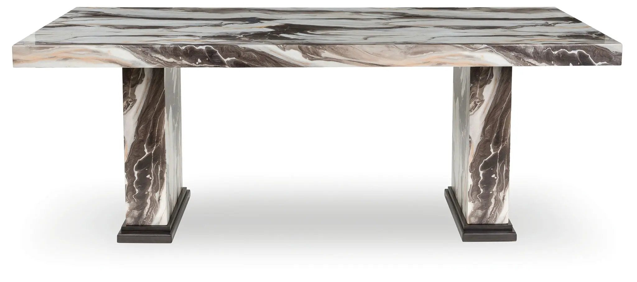 Jeshina - Dining Table - Dark Brown / Beige by Unique Piece Furniture