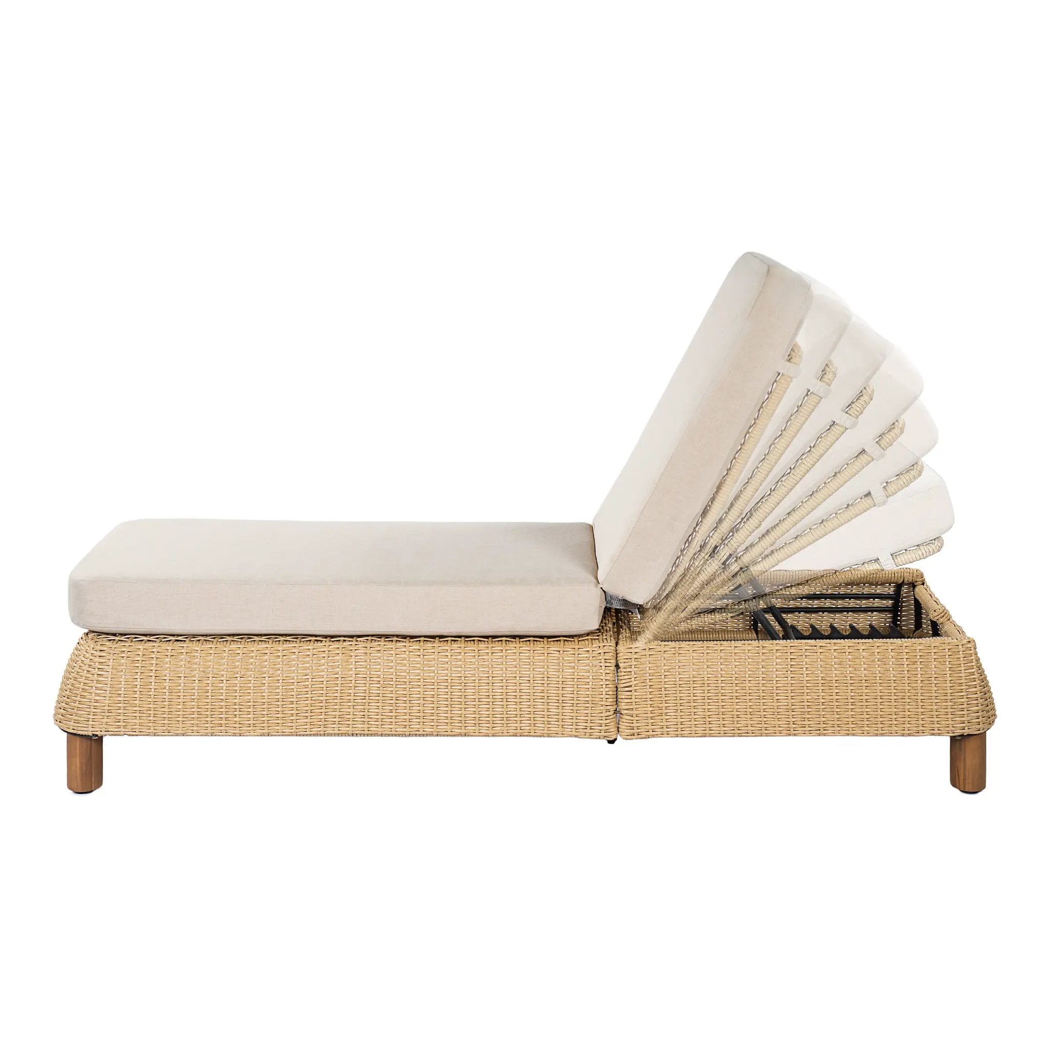 Adjustable Outdoor Wicker Chaise Lounge Chairs Set of 2 by HouseOfZazla
