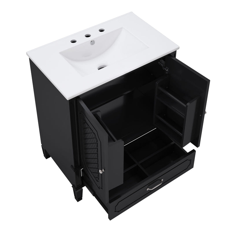 Bathroom Vanity With Sink, Soft Closing Door, Multi Functional Storage by HouseOfZazla