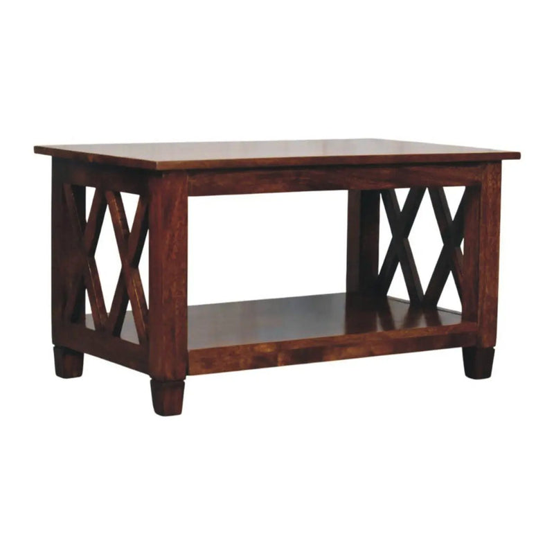 Belmont - X Frame Coffee Table - Brown by HouseOfZazla