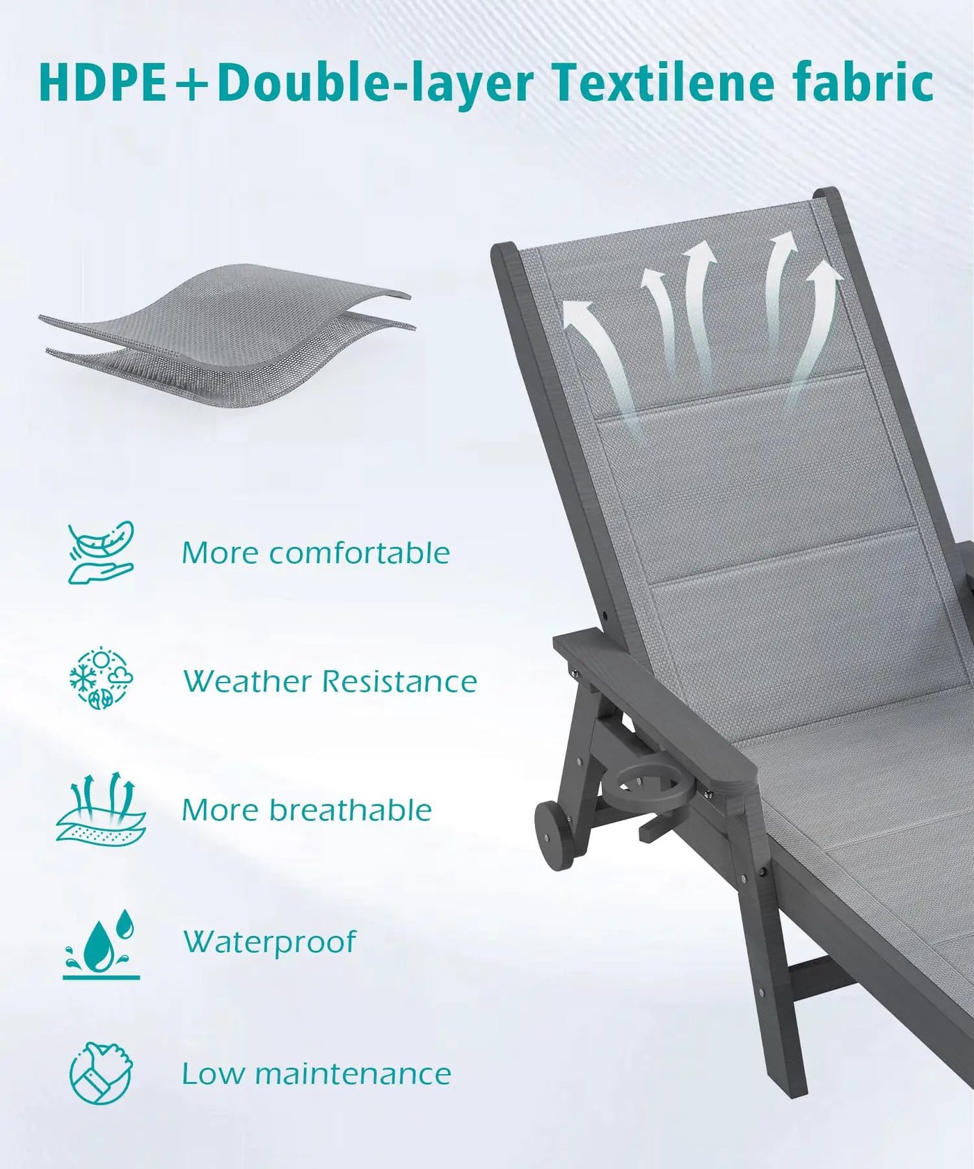 Outdoor Pool Lounge Chairs Set of 2 by HouseOfZazla