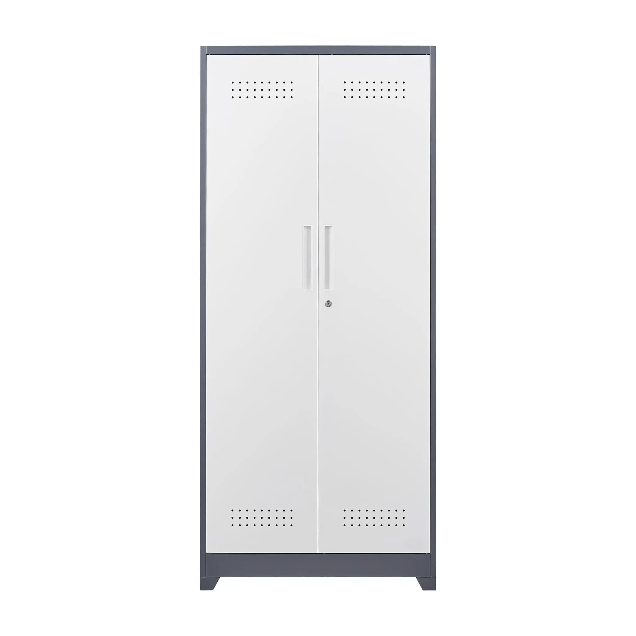 Lockers With Locking Doors, Adjustable Shelves, High Broom Tool Storage Cabinet by HouseOfZazla