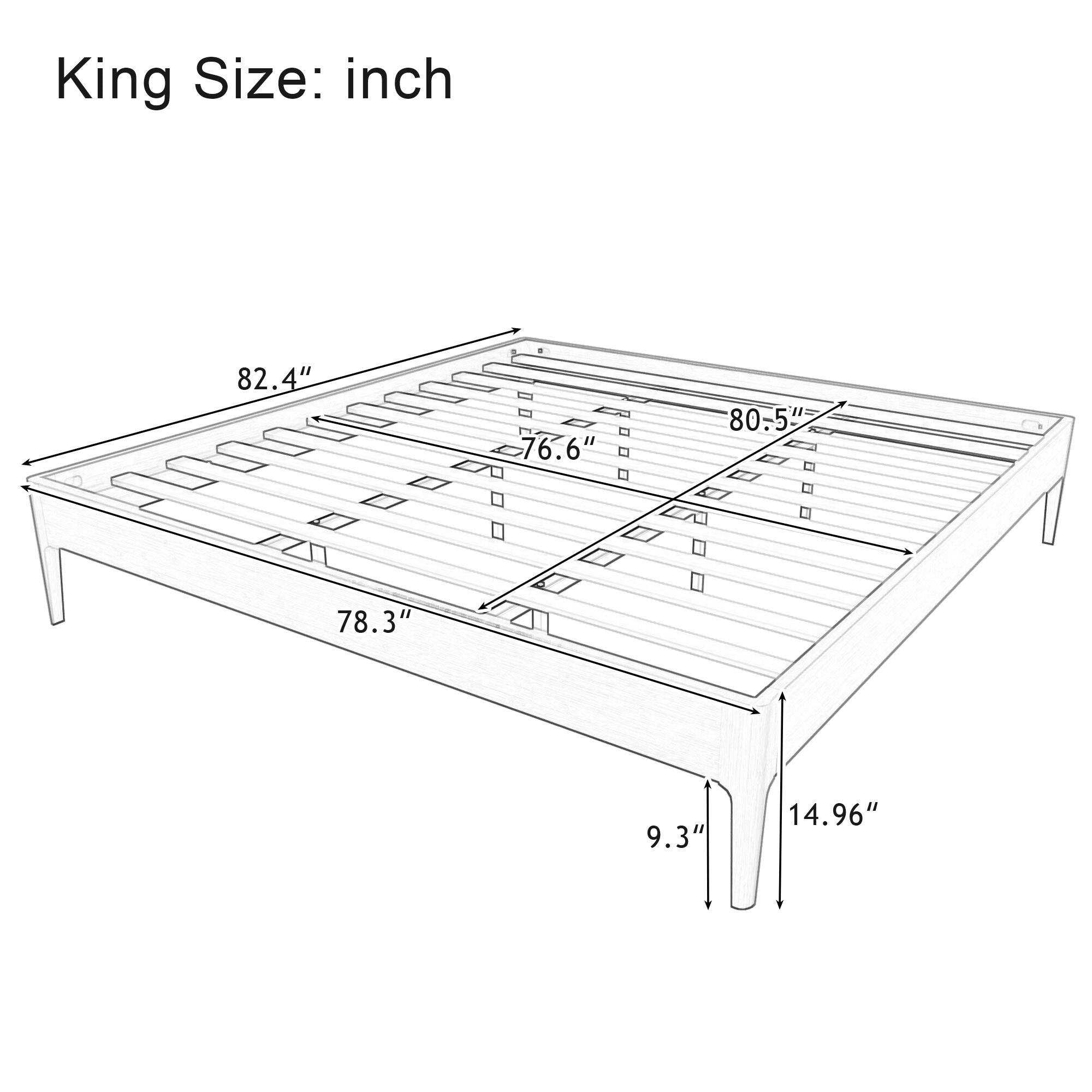 Modern Minimalist Style Platform Bed by HouseOfZazla