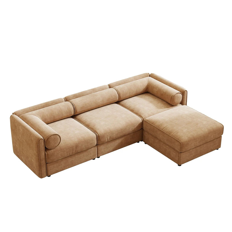 Contemporary Elegant Sofa With Storage And Ottoman by Unique Piece Furniture