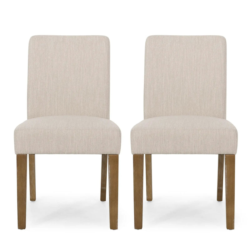 Contemporary Dining Chair with Upholstered Seating and Tapered Legs by HouseOfZazla