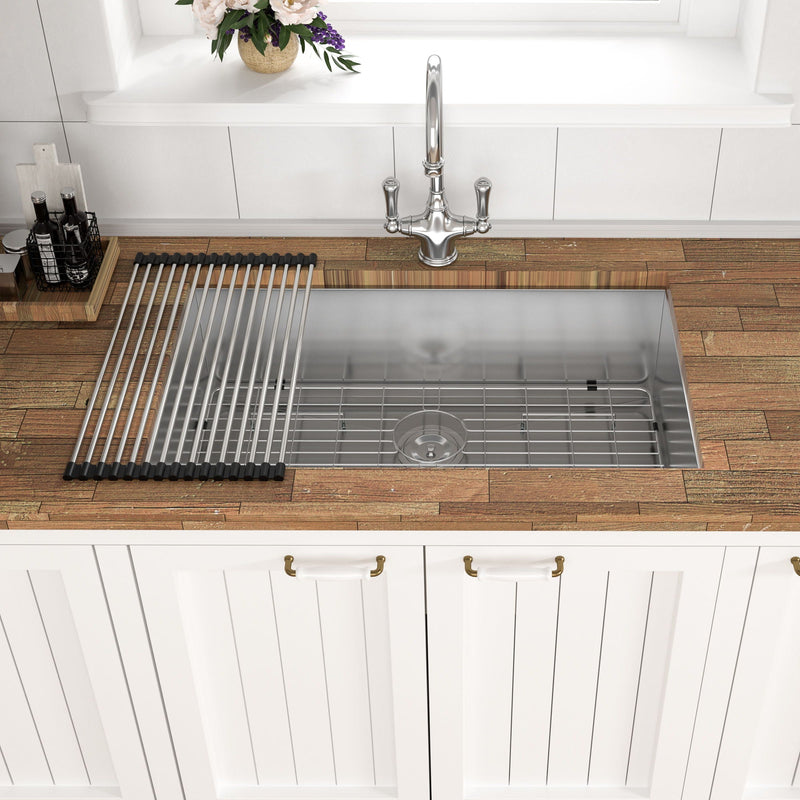 Modern Style Undermount Sink With Stainless Steel, Deep Single Bowl by HouseOfZazla