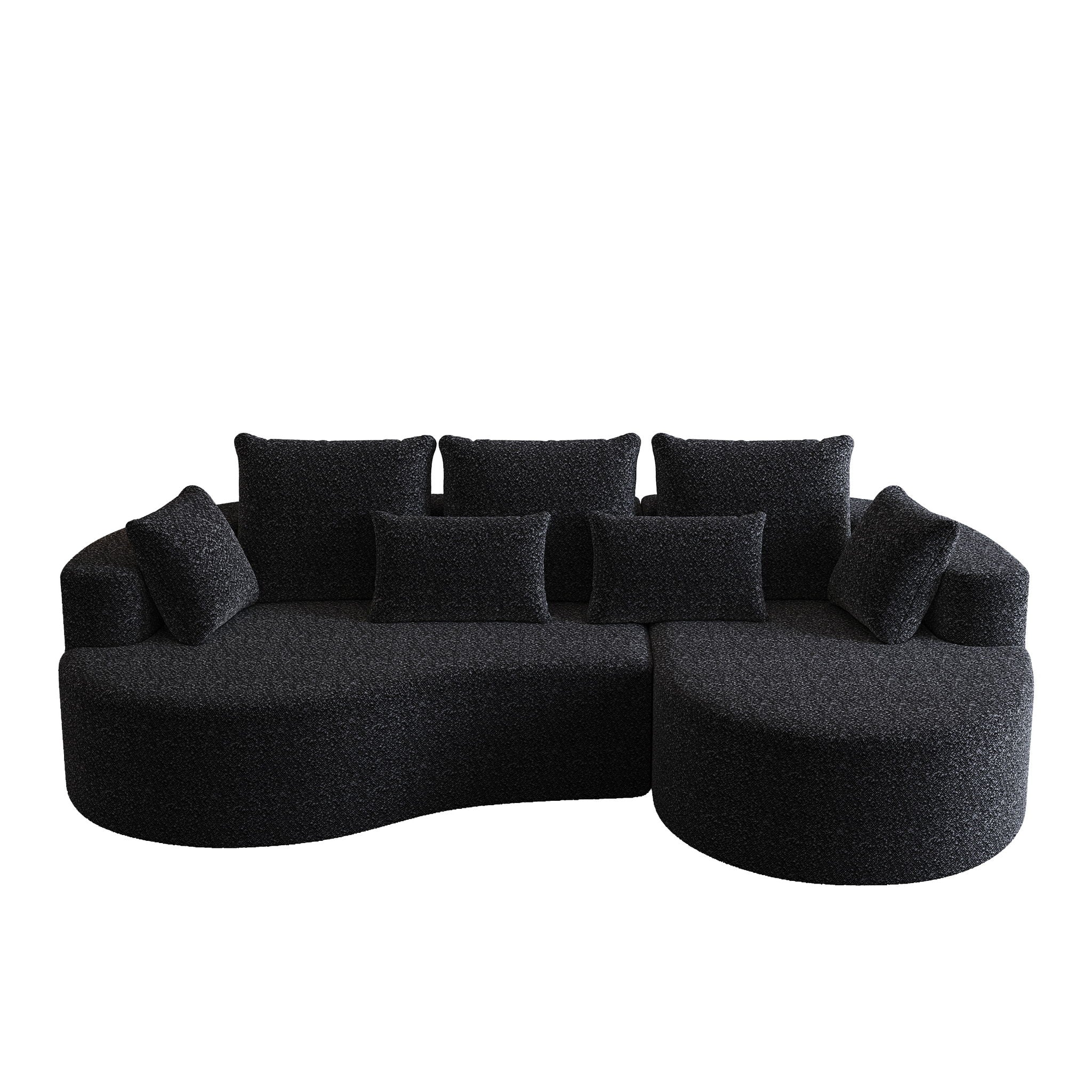 Curved Oversized Sectional Sofa With Extra Deep Seat by HouseOfZazla