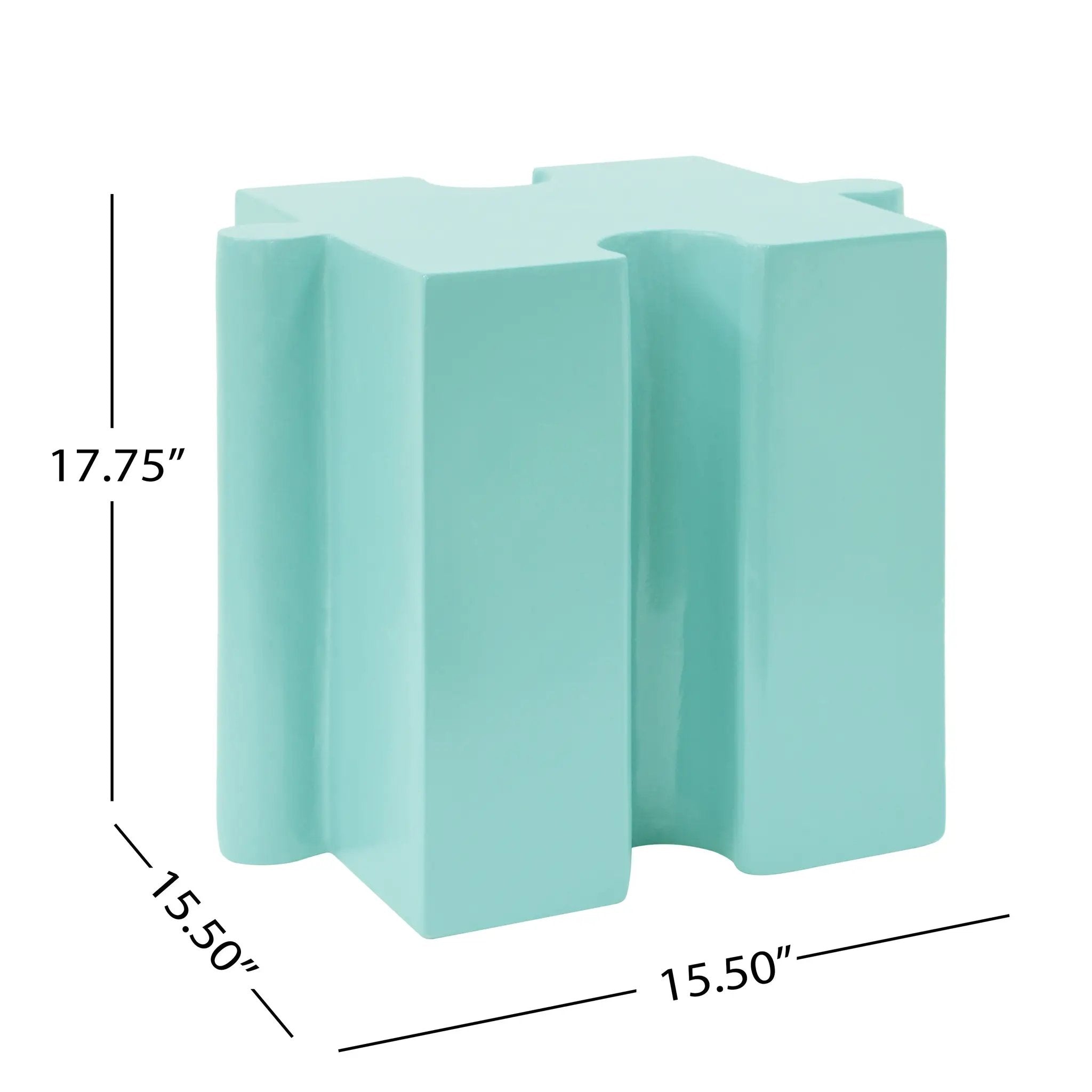 3-Piece Artistic Puzzle Table Set, Modular MGO Side Tables with Interlocking Design by HouseOfZazla
