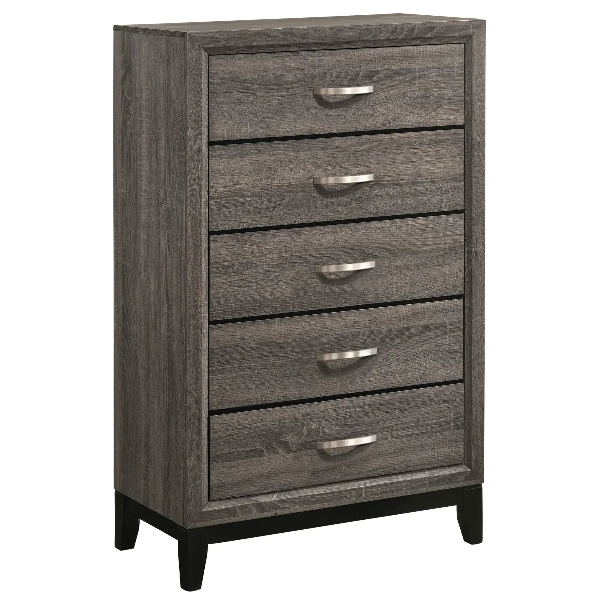 Watson 5-drawer Bedroom Chest Grey Oak by Unique Piece Furniture