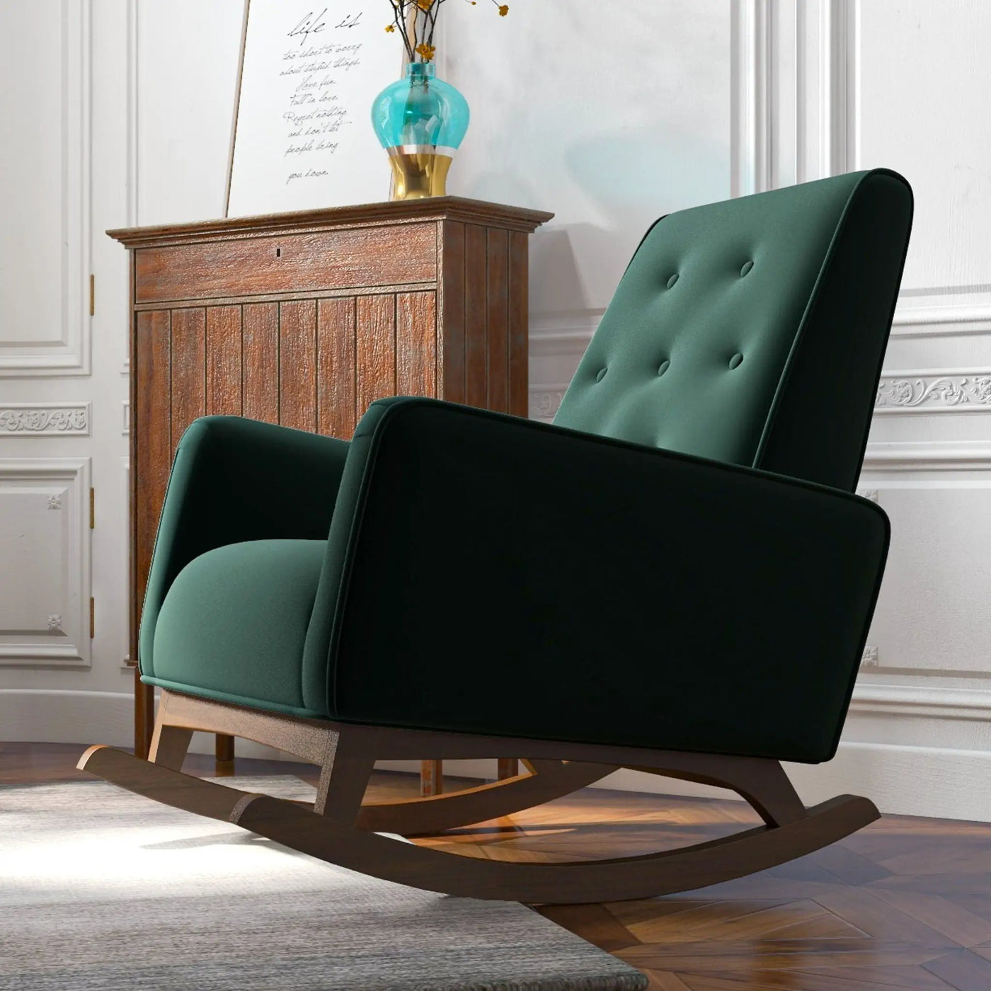 Demetrius - Solid Wood Rocking Chair by HouseOfZazla
