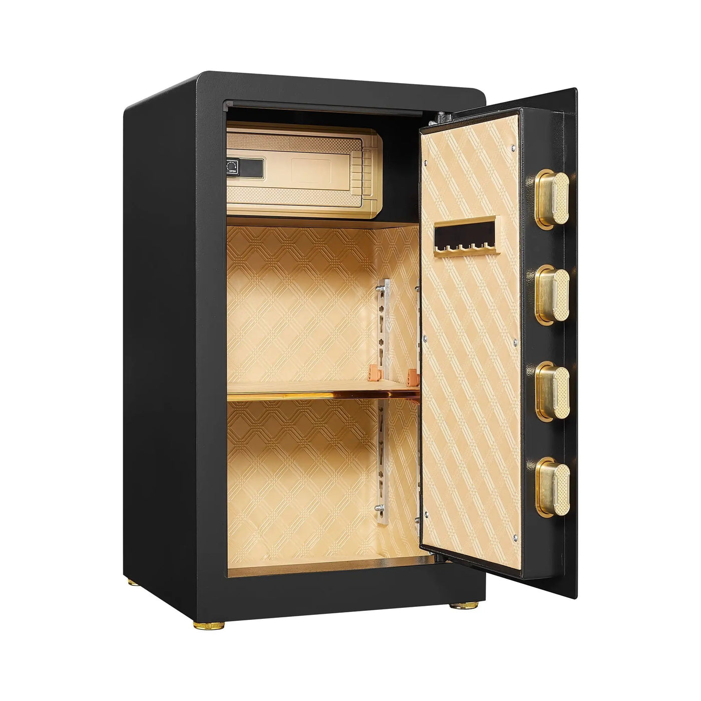 Security Electronic Home Safe With Digital Lock, Removable Shelf, Mute Function, Interior For Documents, Cash, Jewelry by HouseOfZazla
