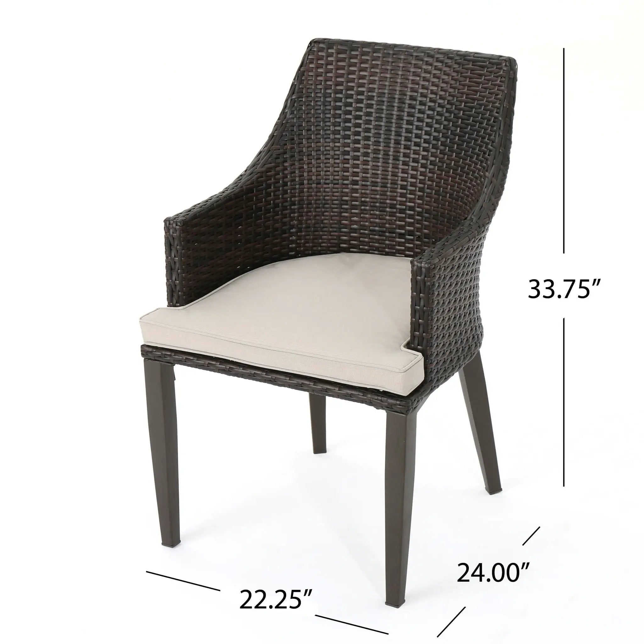 Hillhurst Outdoor Chair Set of 2 with Weather Resistant Cushions by HouseOfZazla