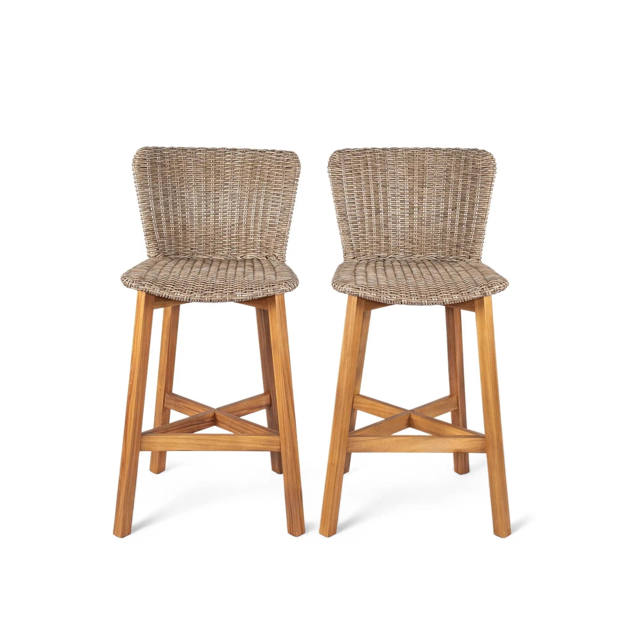 Lymington Outdoor Bar Stool Set of 2 by HouseOfZazla